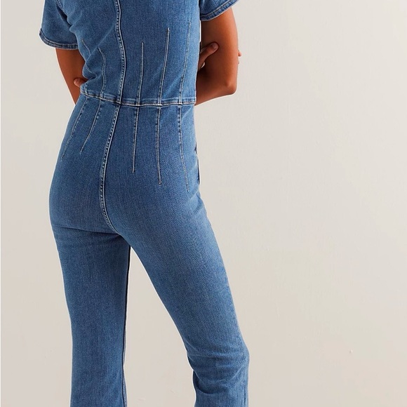 Free People denim jumpsuit - Picture 2 of 4